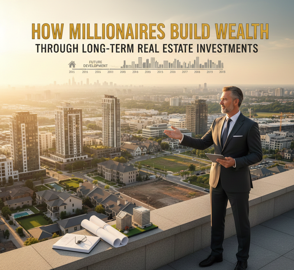 How Millionaires Build Wealth Through Long-Term Real Estate Investments